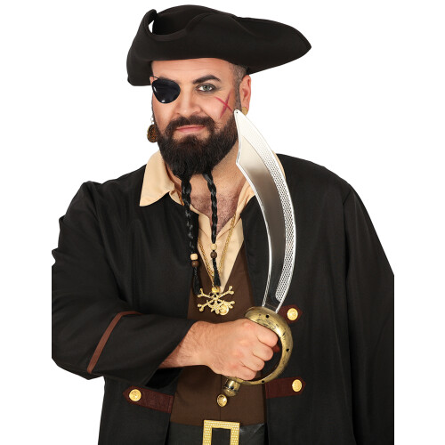 Rubies Plastic pirate saber and eye patch 1