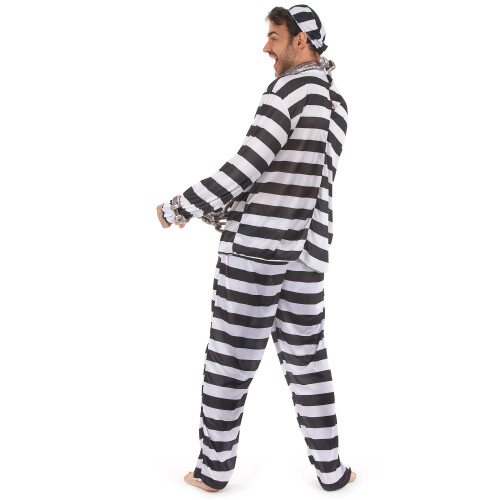 Rubies (L) Black and white prisoner costume for men 2
