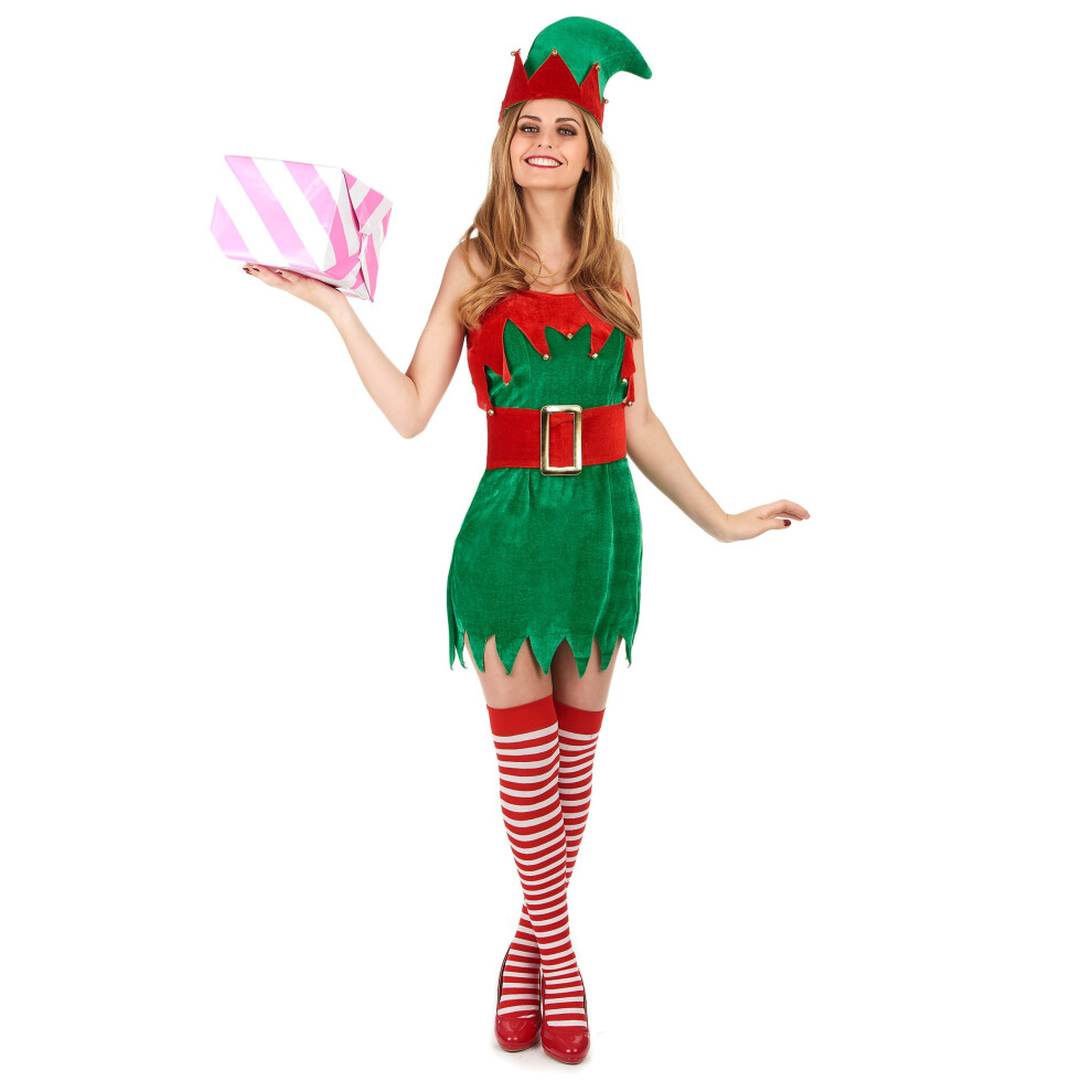 Rubies (S) Sexy Elf Costume For Women Christmas Red/Green