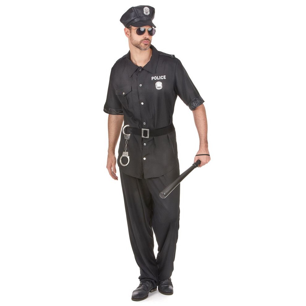 Rubies (M) Police Officer Costume For Men Black