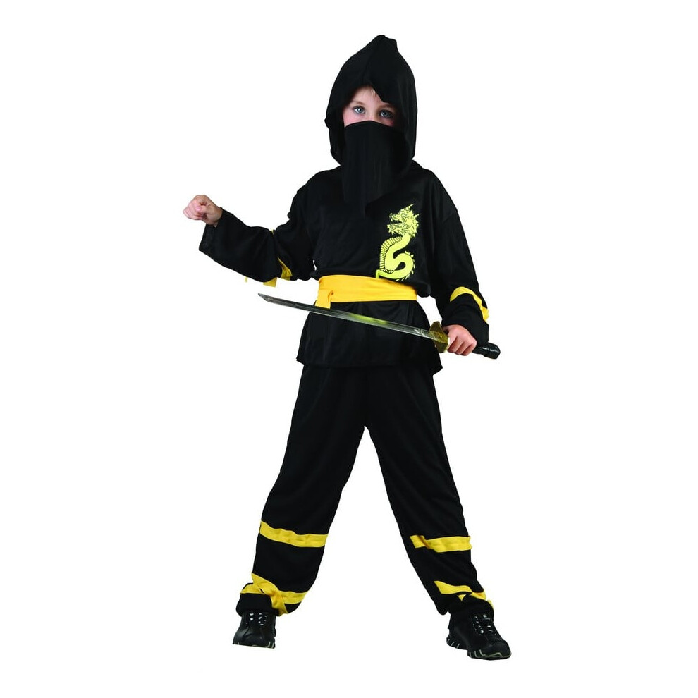 Rubies (S 4-6 Years (110-120 Cm)) Belt Ninja Costume For Boys Yellow