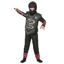 (S 4-6 years (110-120 cm)) Boys' dragon ninja costume