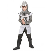 (L 10-12 years (130-140 cm)) Medieval Crusader Knight Costume for Boys