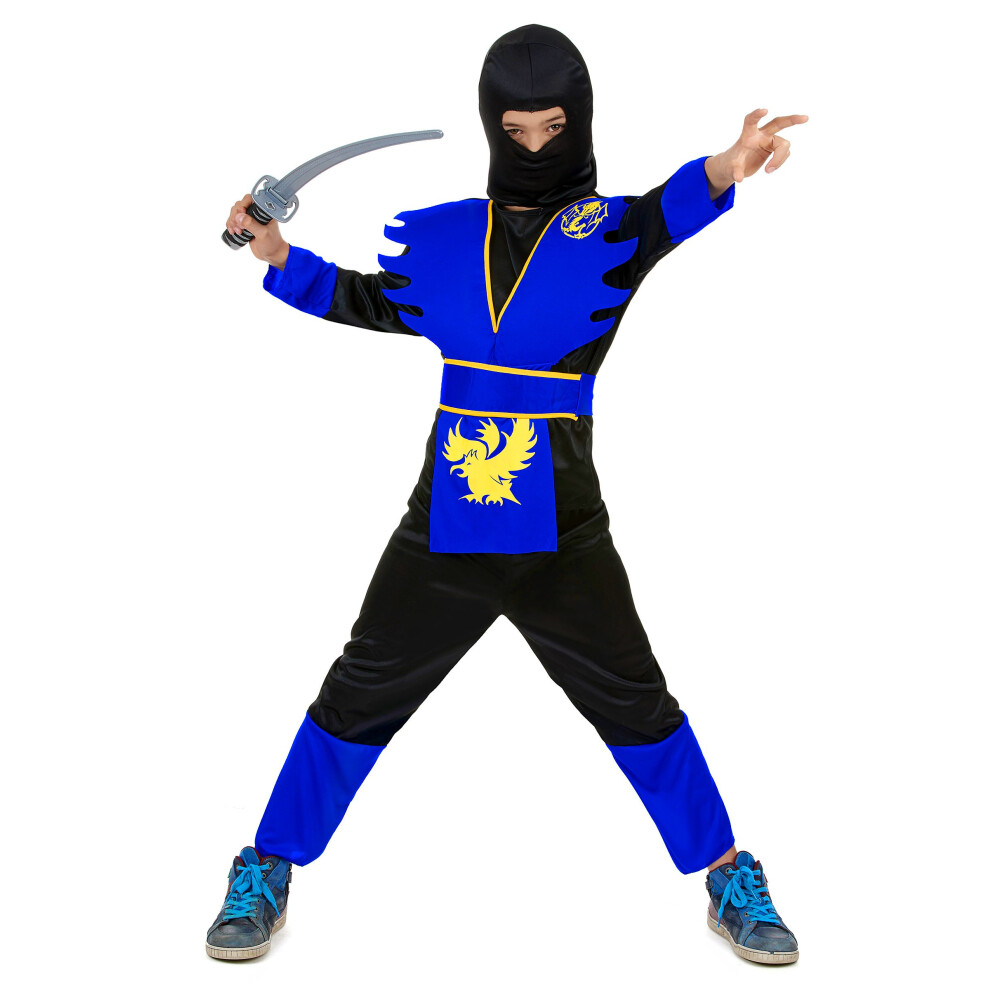 Rubies (M 7-9 Years (120-130 Cm)) Ninja Costume For Boys Blue