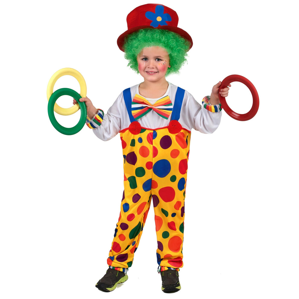 Rubies (M 7-9 Years (120-130 Cm)) Children's Polka Dot Clown Costume
