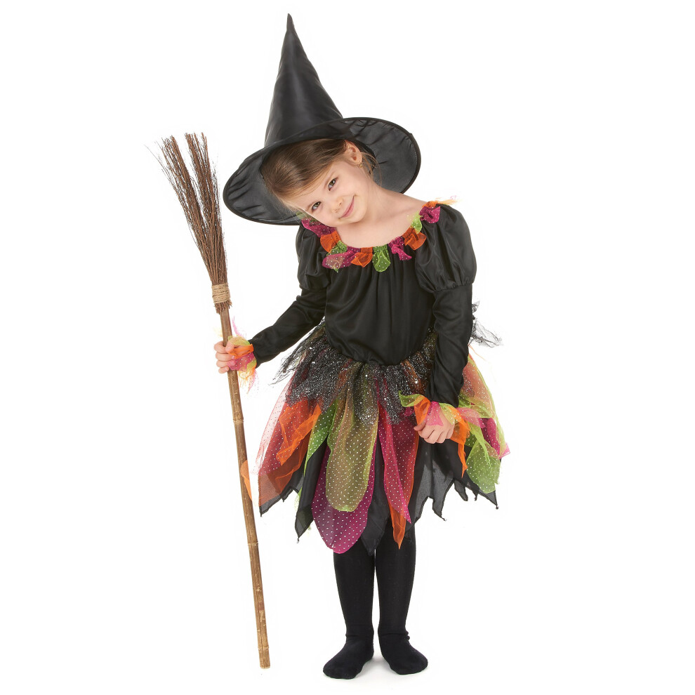 Rubies (S 4-6 Years (110-120 Cm)) Children's Halloween Witch Costume Black