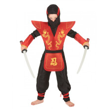 (5-7 years (128 cm)) Boys' dragon pattern ninja costume