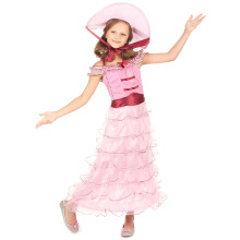 (3-5 years (110 cm)) Pink Southern Lady Costume for Girls