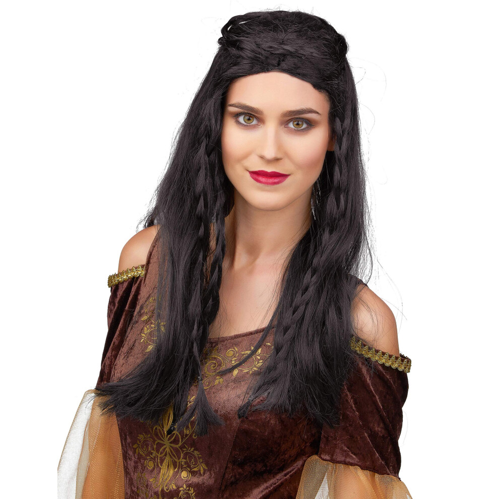 Rubies Unisex Black Braided Wig For Women