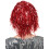 Rubies Adult Red Metallic Fringe Wig 2