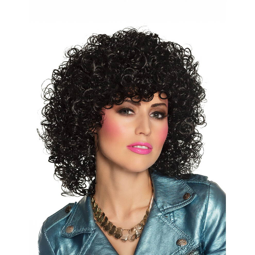 Rubies Unisex Black Curly Wig For Women