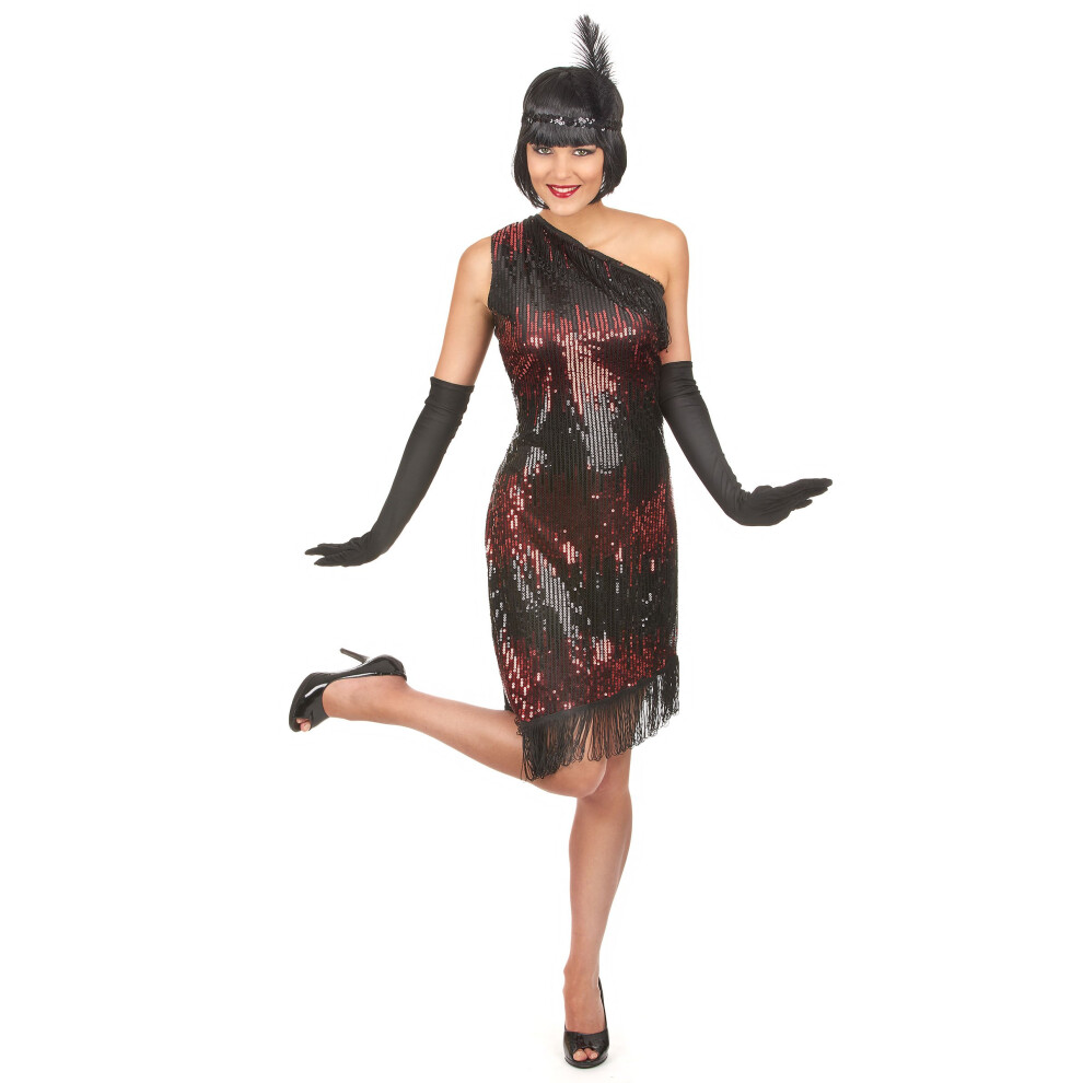 Rubies (S) Black And Red Charleston Costume For Women Black,Red