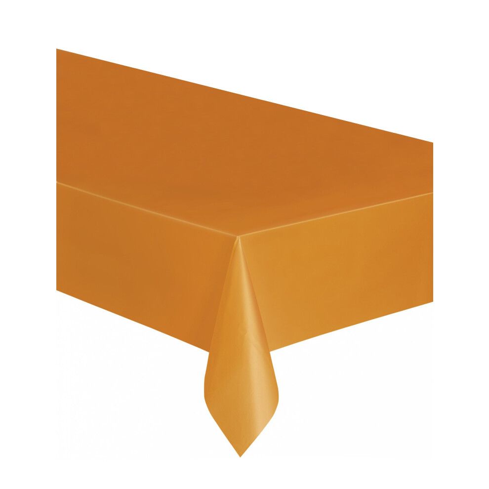 Rubies Plastic Tablecloth 137 X 274 Cm Orange