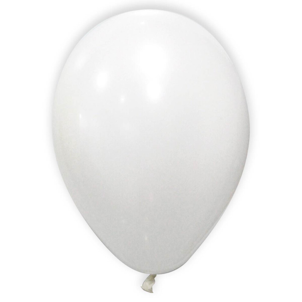 Rubies 12 Metallic Balloons 28 Cm White