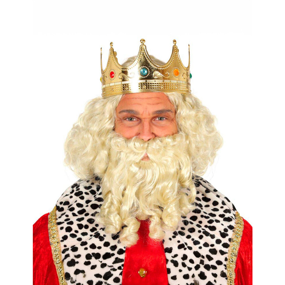 Rubies Adult King Crown Gold/Green/Purple