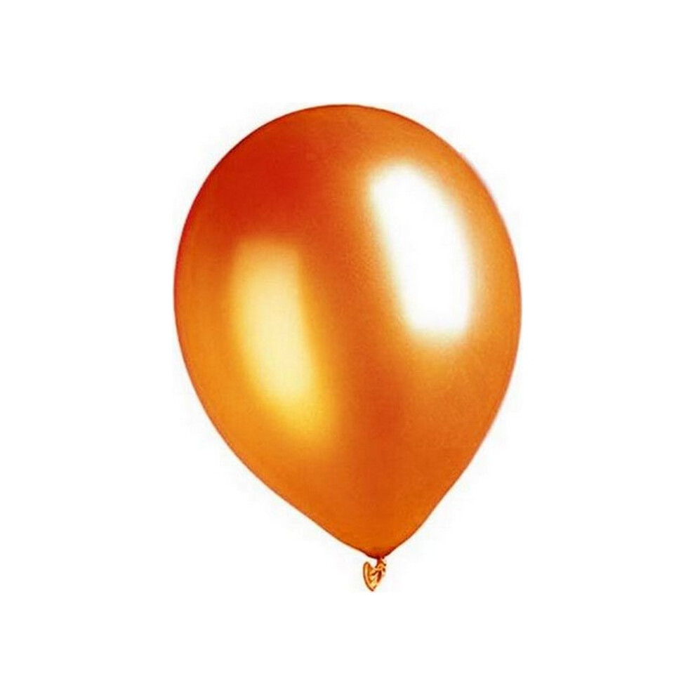 100 Metallic Orange Balloons 29 cm