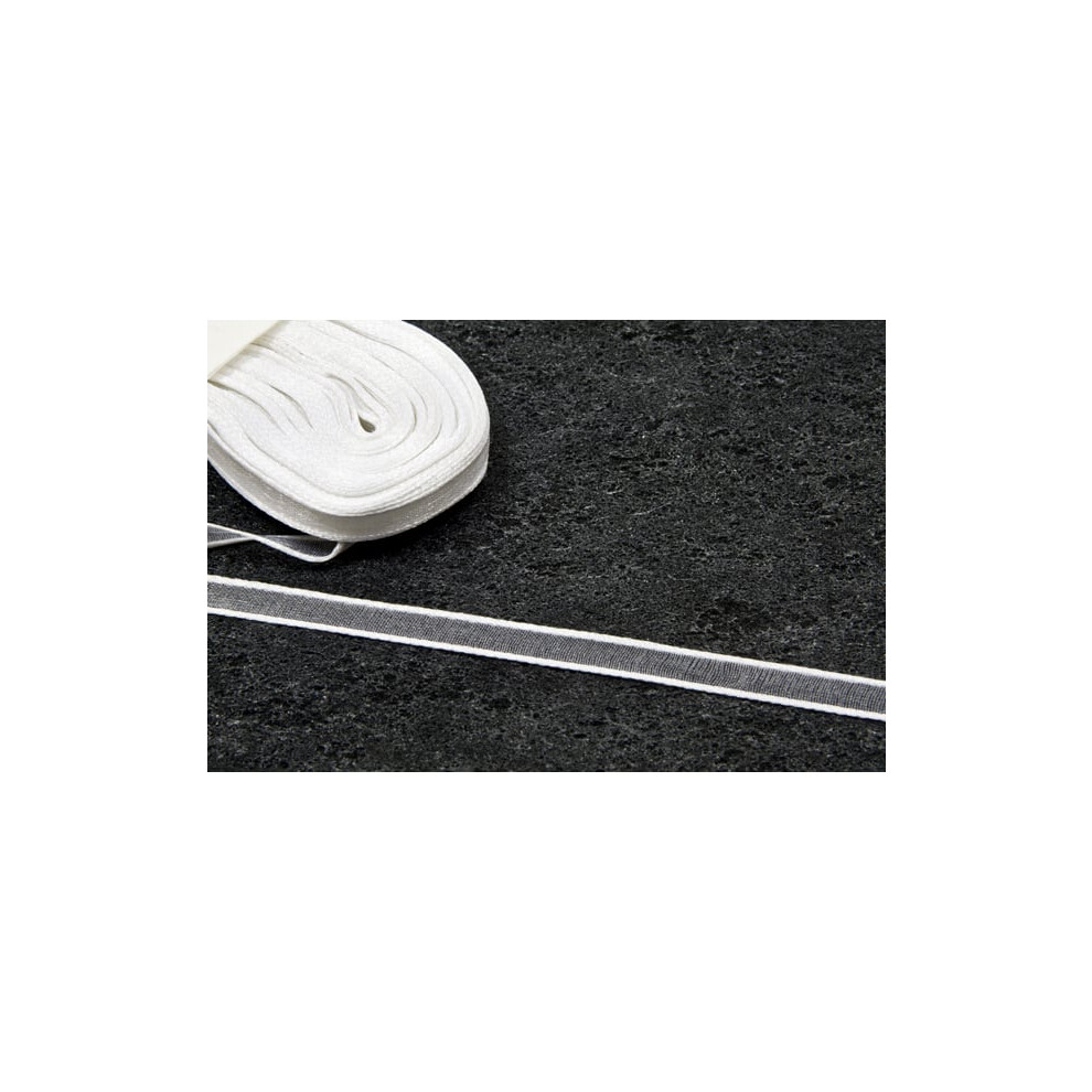 10m thin white organza ribbon