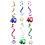 Rubies 6 40th Anniversary Spiral Hanging Decorations 1