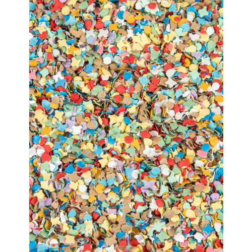 Rubies 100 gram multi-colored confetti bag