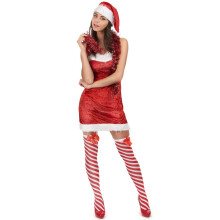 (S) Sexy velvet effect Santa Claus costume for women