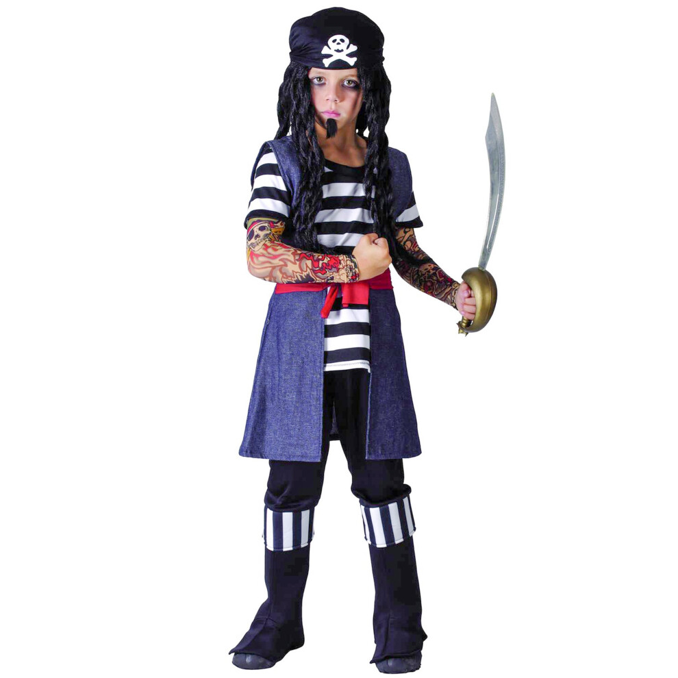 Rubies (S 4-6 Years (110-120 Cm)) Tattooed Pirate Costume For Boys