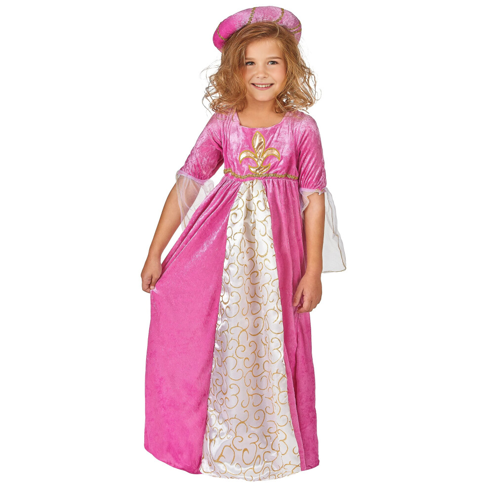 Rubies (S 4-6 Years (110-120 Cm)) Pink And Gold Medieval Princess Costume For Girls Pink,Gold