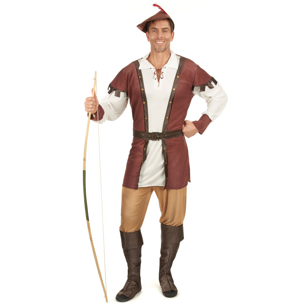 New Rubies Unisex (M) Medieval Woodman Costume White