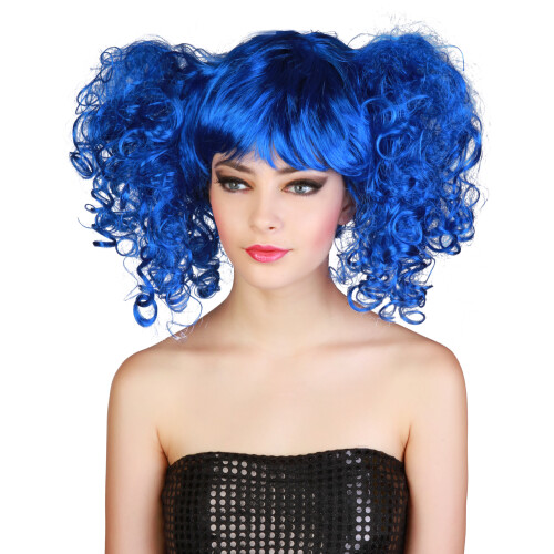 Rubies Women's blue pigtail wig