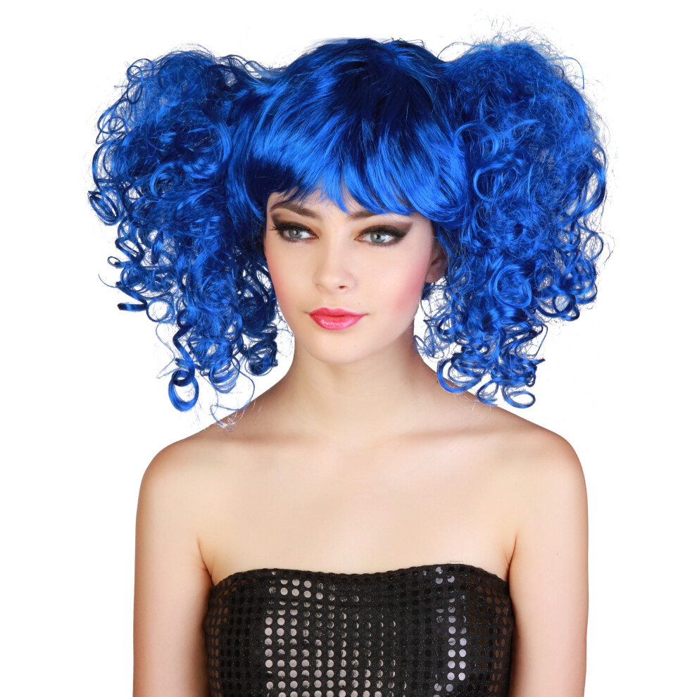 Rubies Women's Pigtail Wig Blue