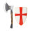 Rubies Plastic Children's Knight Shield and Axe Kit 1