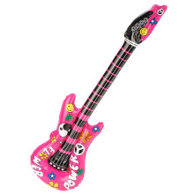 Adult pink inflatable guitar