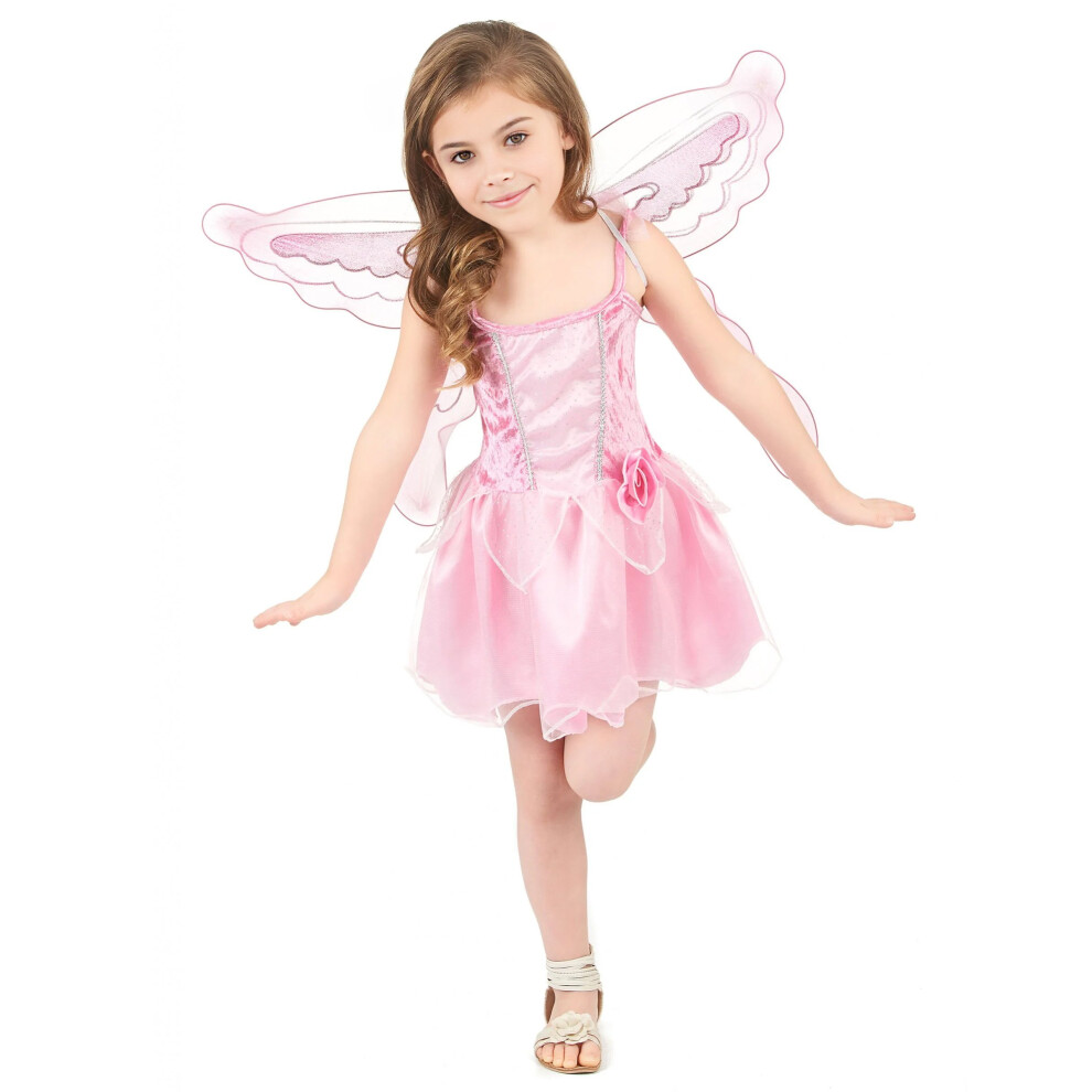 Rubies (M 7-9 Years (120-130 Cm)) Butterfly Fairy Costume For Girls Pink