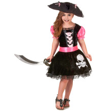 (L 10-12 years (130-140 cm)) Girly pirate costume for girls