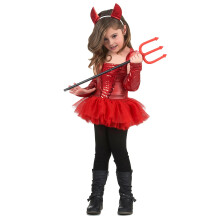 (L 10-12 years (130-140 cm)) Devil tutu costume for girls