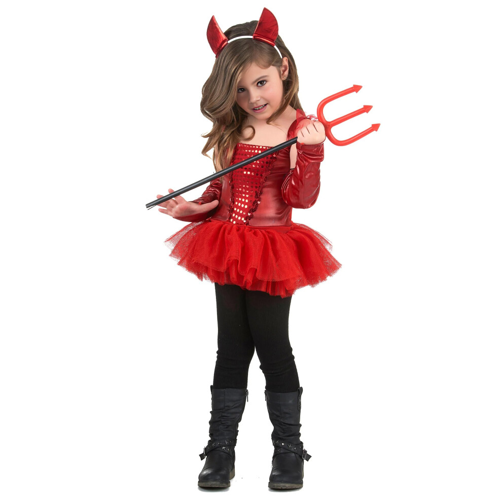 Rubies (L 10-12 Years (130-140 Cm)) Devil Tutu Costume For Girls