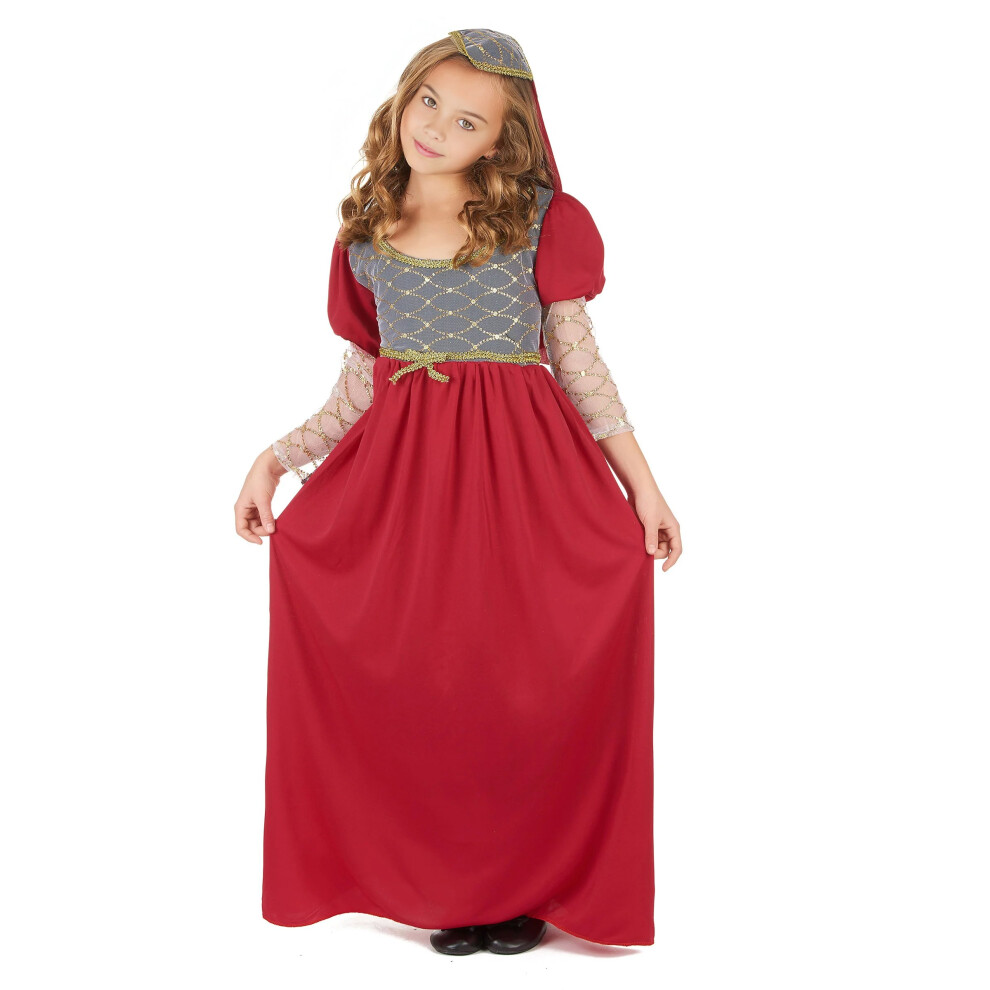 Rubies (S 4-6 Years (110-120 Cm)) Medieval Costume For Girls