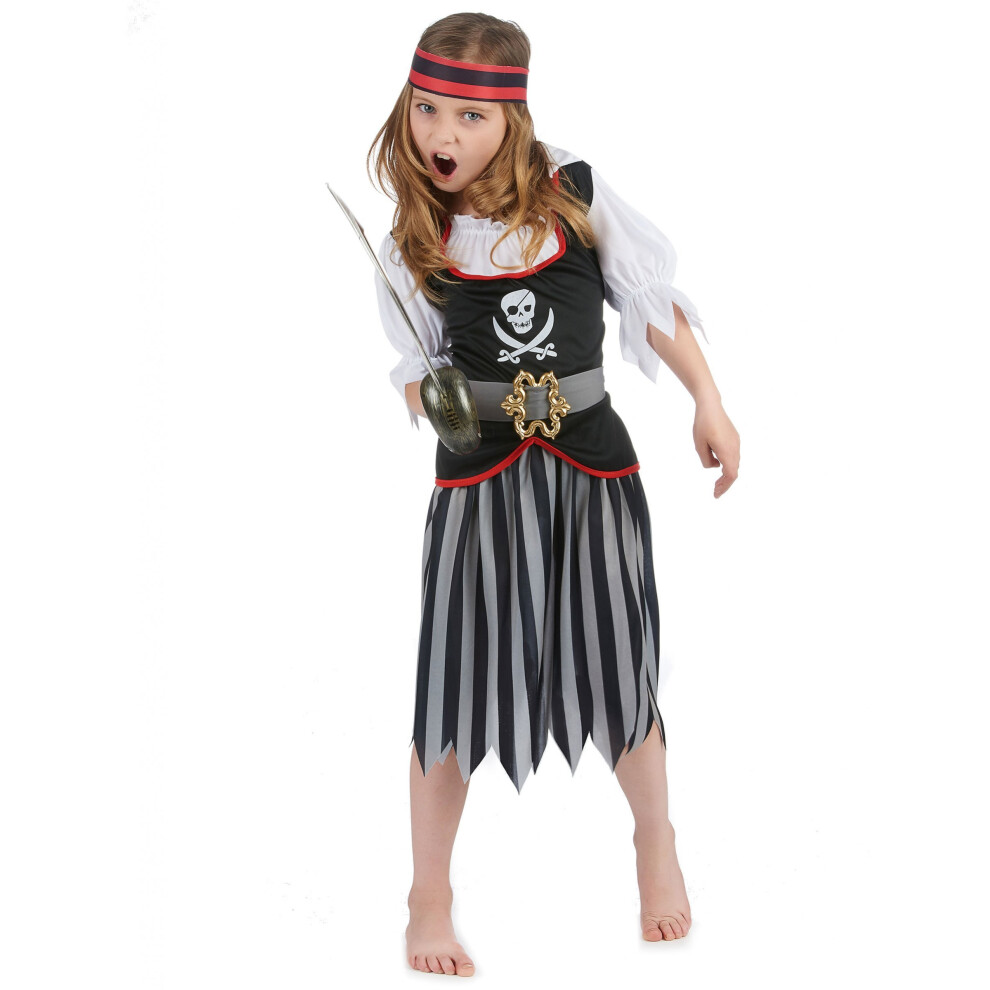Rubies (S 4-6 Years (110-120 Cm)) Pirate Costume With Skull Motif For Girls