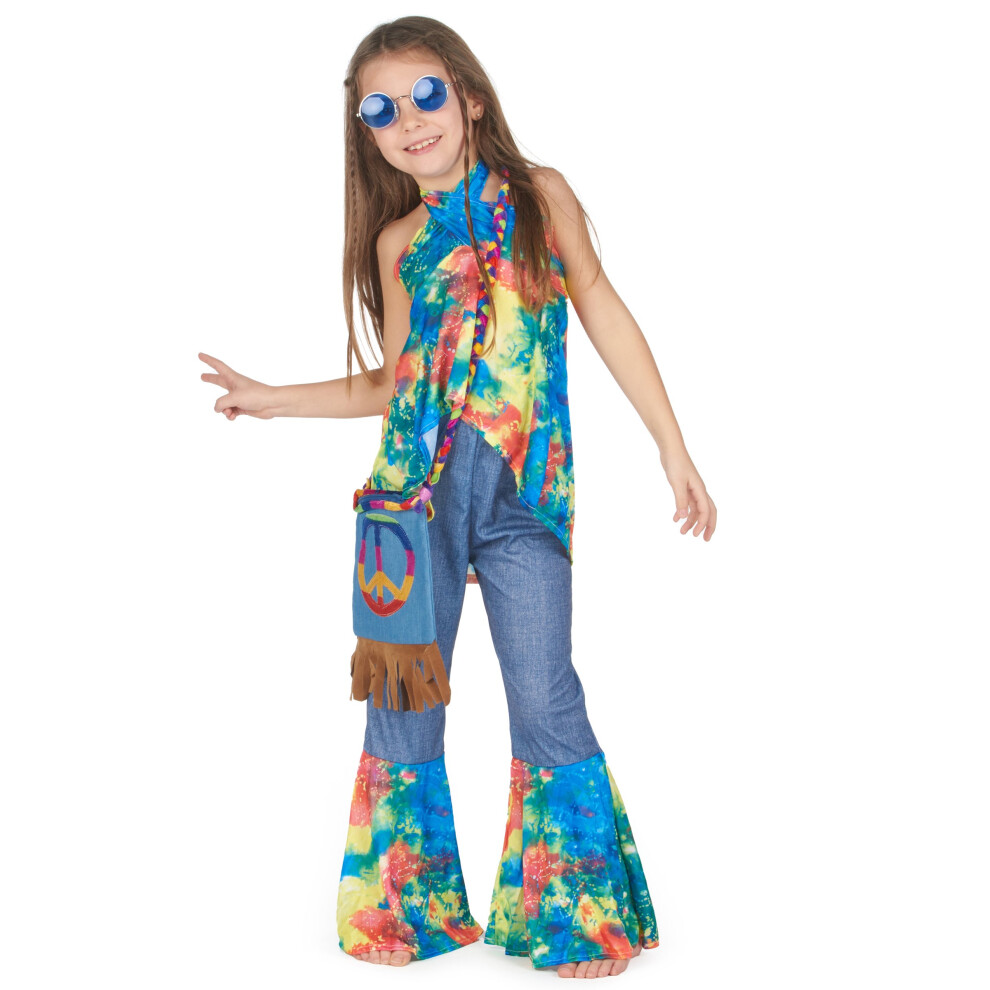 Rubies (M 7-9 Years (120-130 Cm)) Hippie Girl Costume Red