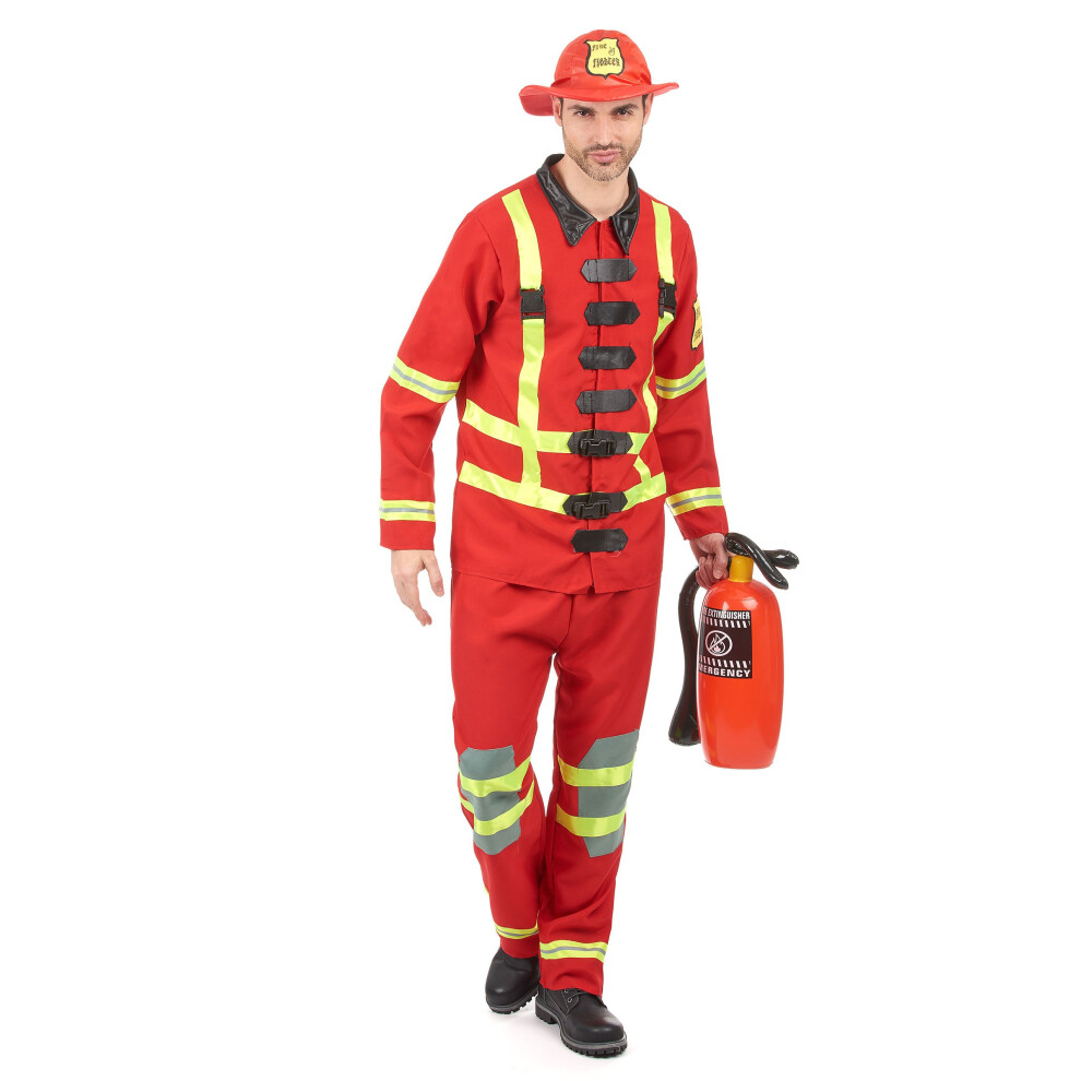 Rubies Men's Firefighter Costume Red