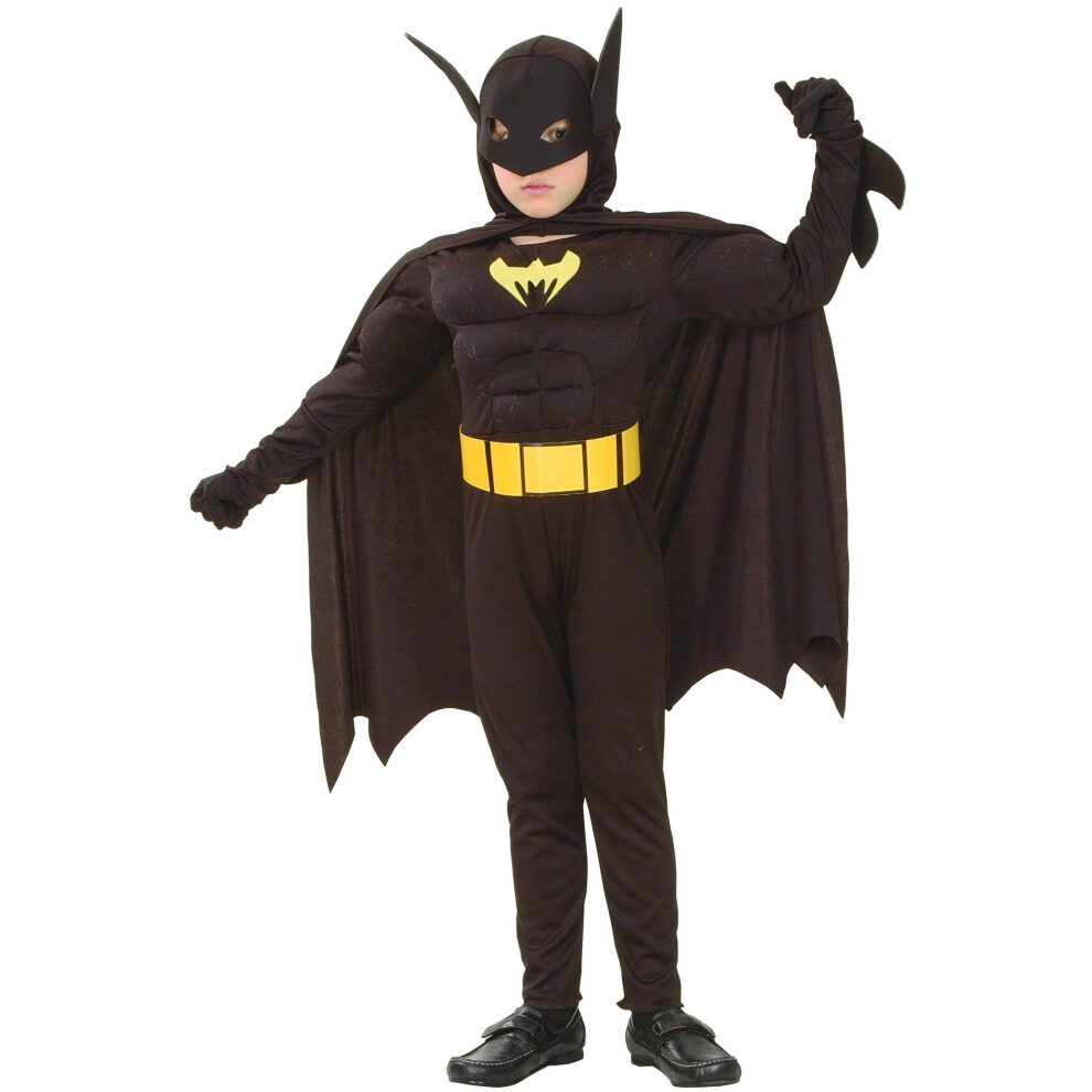 Rubies (M 7-9 Years (120-130 Cm)) Boys' Bat Superhero Costume Black