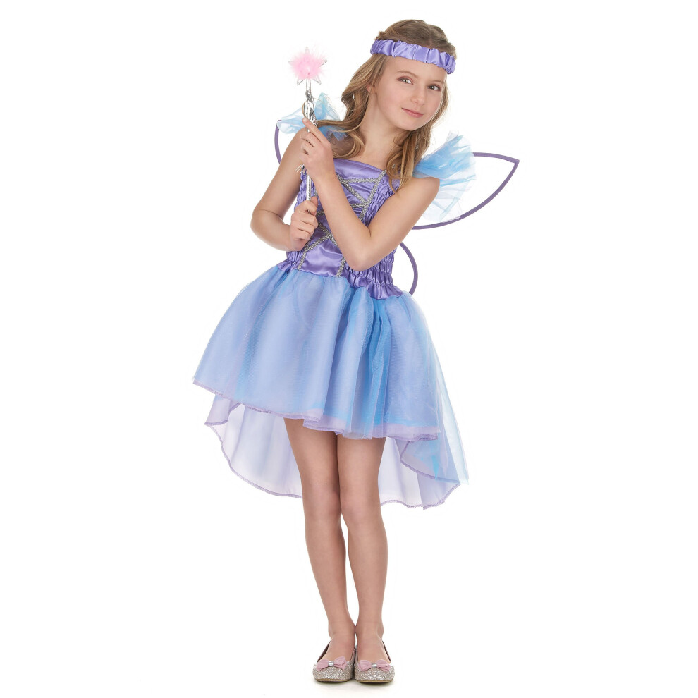 Rubies (S 4-6 Years (110-120 Cm)) Purple Fairy Costume With Blue Veil For Girls Blue,Purple