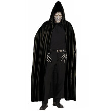 Black cape with hood for adults