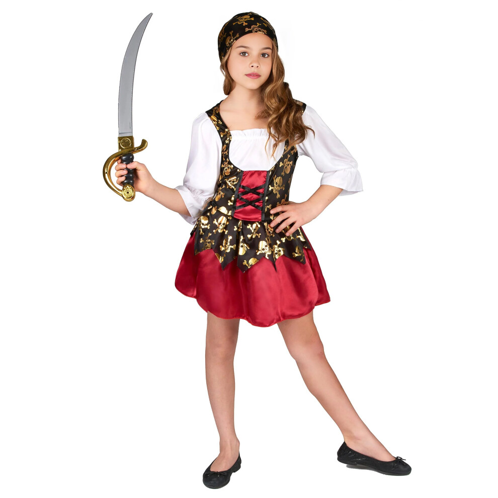 Rubies (S 4-6 Years (110-120 Cm)) Pirate Costume With Patterns For Girls Gold