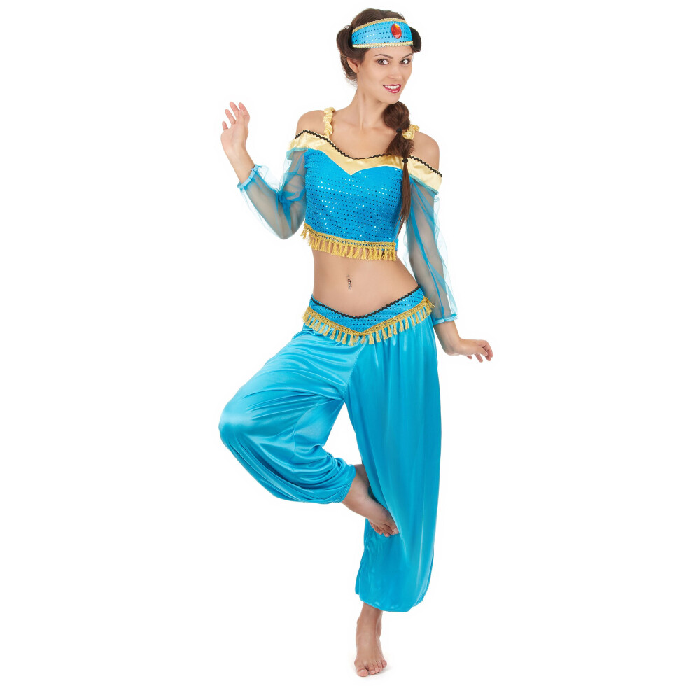 Rubies (S) Blue And Gold Oriental Dancer Costume For Women Blue,Gold