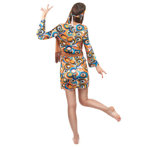 Rubies (S) Women's round pattern hippie costume 2