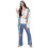 Rubies (XL) Men's hippie denim effect costume 1