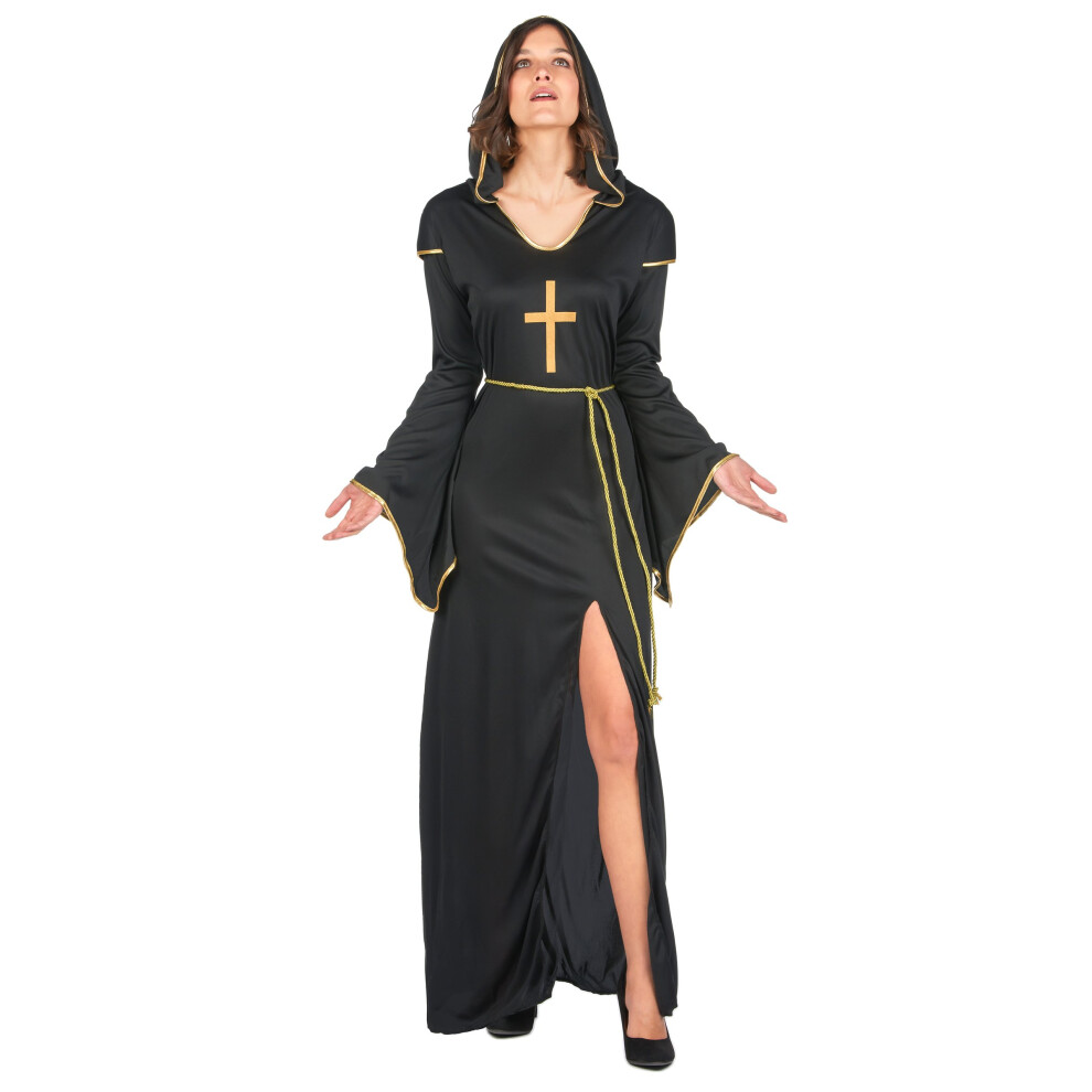 Rubies (S) Women's Slit Nun Costume Black