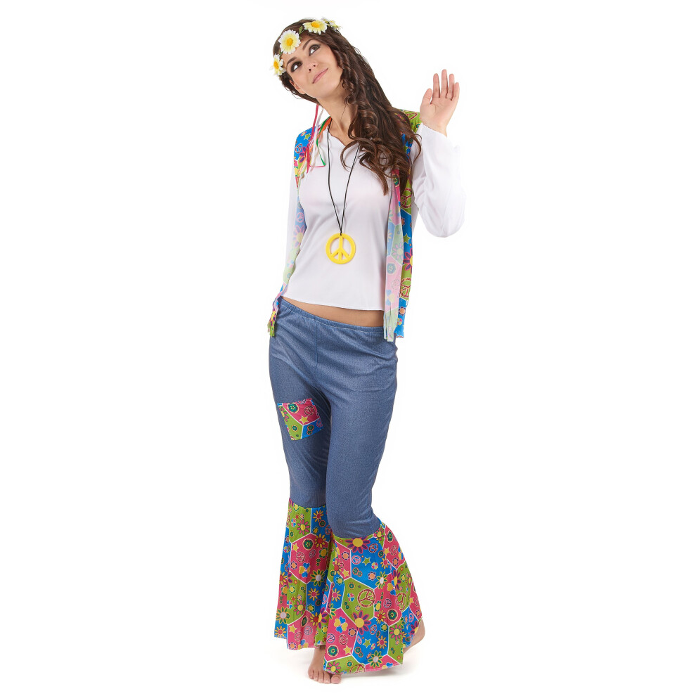 Rubies (M) Peace And Love Hippie Costume For Women