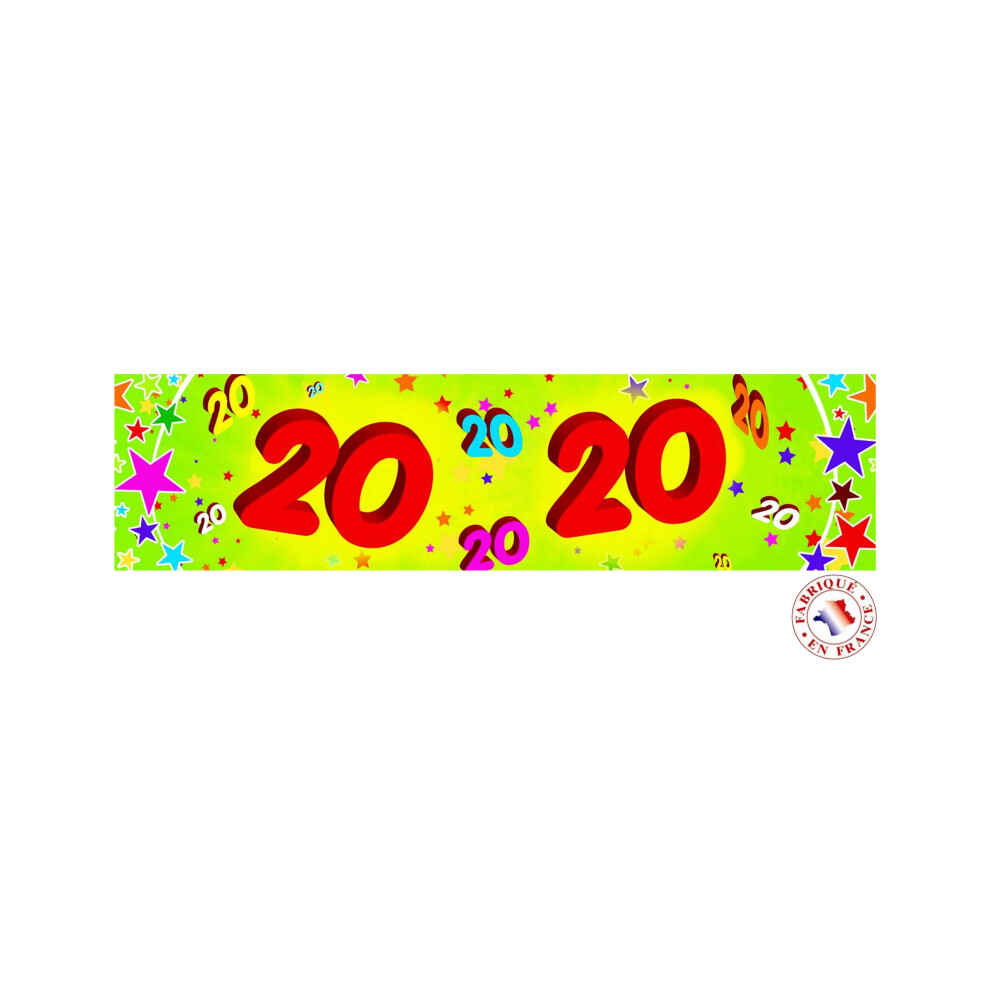 New Rubies 20Th Anniversary Paper Banner 0.16X2.44m
