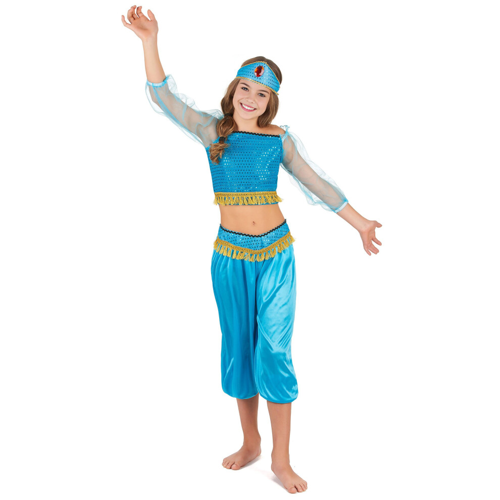 Rubies (M 7-9 Years (120-130 Cm)) Oriental Dancer Costume For Girls Blue